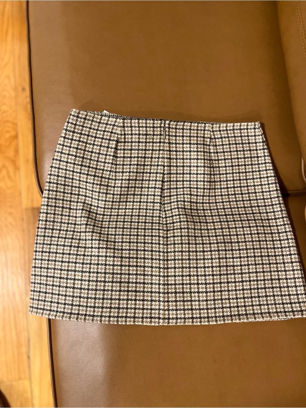 Madewell Black and Cream plaid  Midi Skirt Sz: 4 | Orig:
